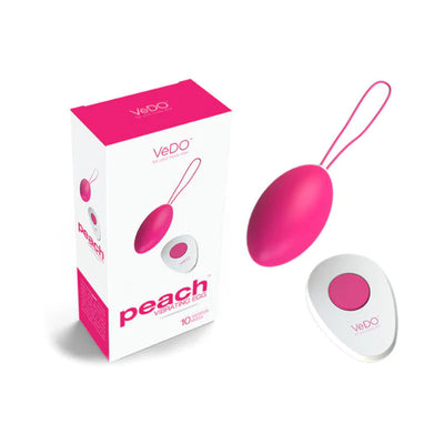 VeDO Peach Rechargeable Egg Vibe - Foxy Pink