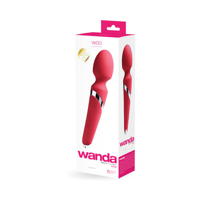 VeDO Wanda Rechargeable Wand Vibe - Foxy Pink