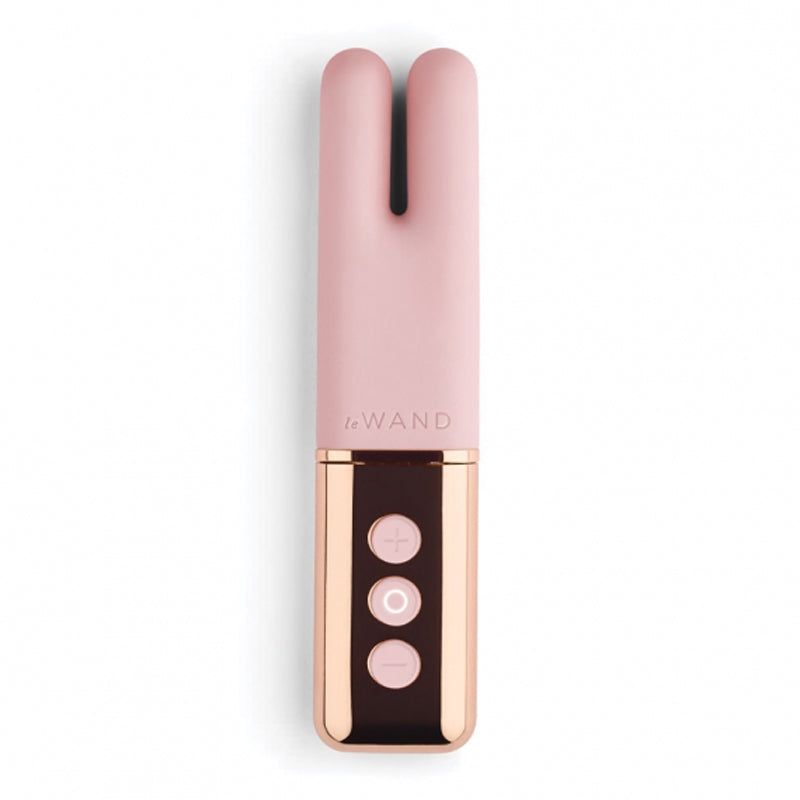 Le Wand Chrome Deux Rechargeable Silicone Mini Vibrator Rose Gold