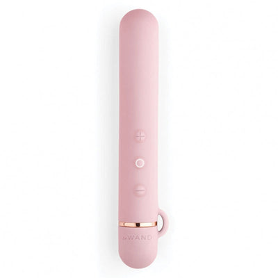 Le Wand Chrome Baton Rechargeable Silicone Mini Vibrator Rose Gold