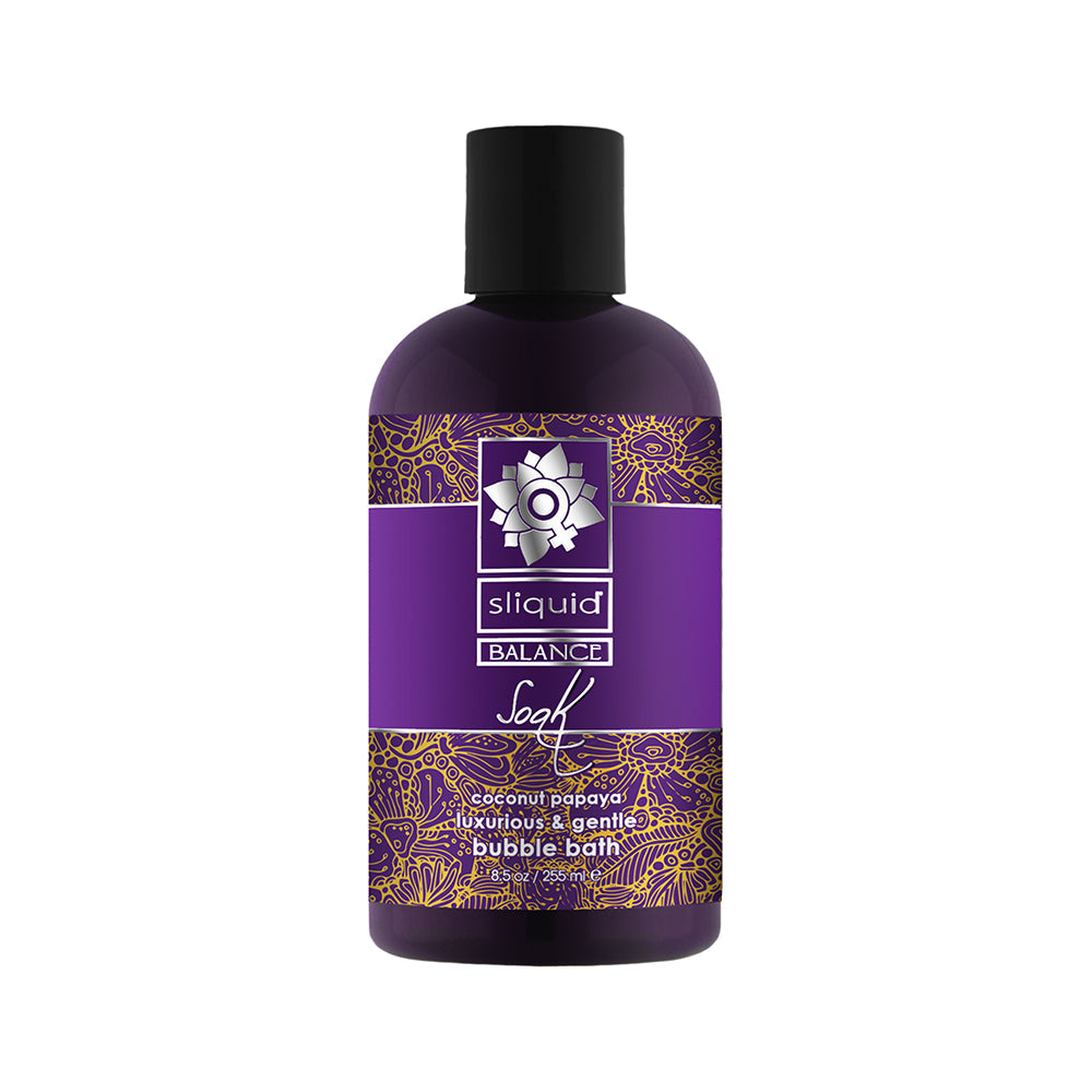 Sliquid Balance Soak Bubble Bath Coconut Papaya 8.5 oz.