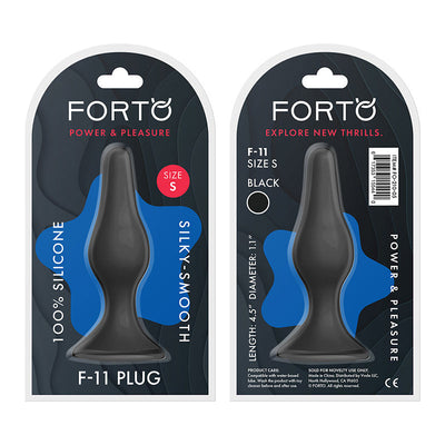 Forto F-11 Lungo Silicone Anal Plug Small Black