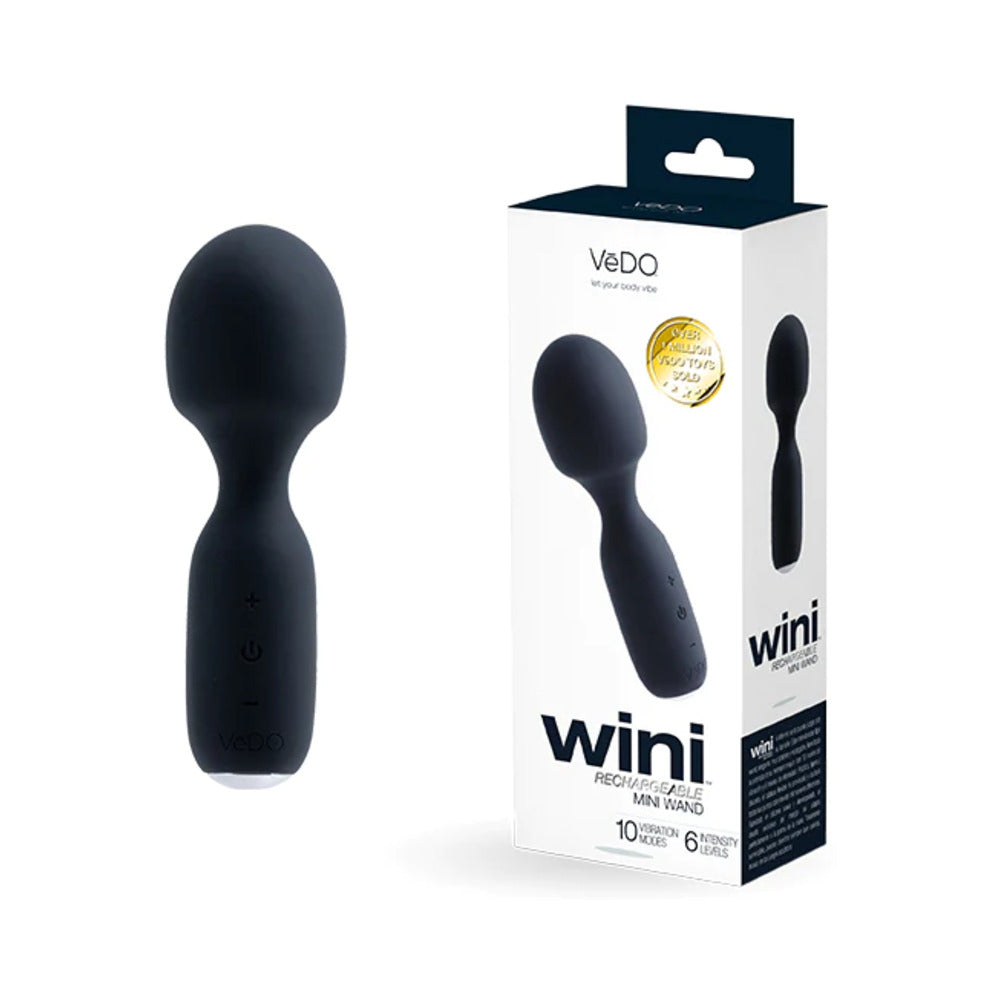 Vedo Wini Rechargeable Mini Wand Just Black