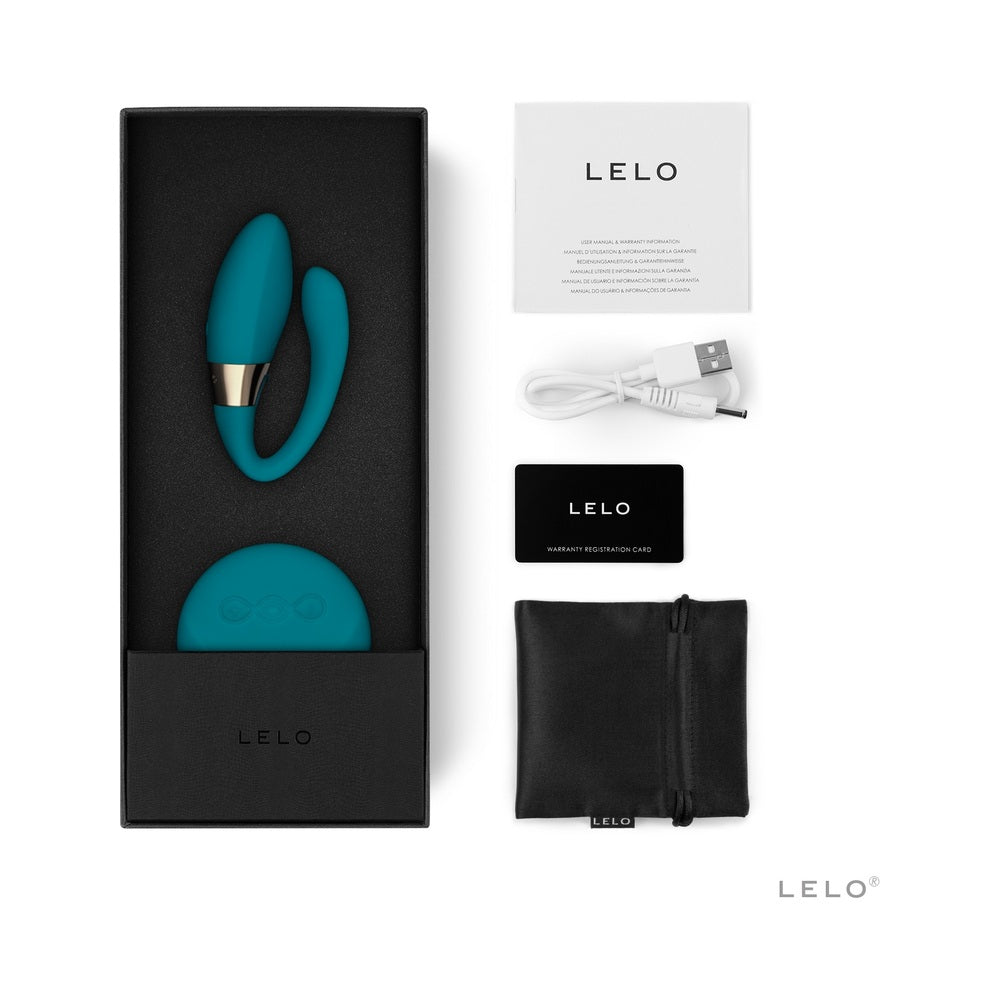 LELO TIANI DUO Rechargeable Dual Stimulation Couples Vibrator With Remote Ocean Blue