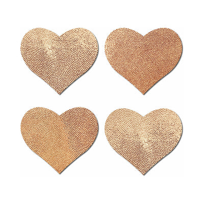 Pastease Petites Liquid Hearts Pasties Rose Gold 2-Pack