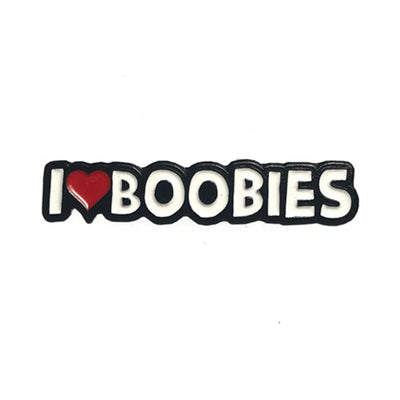 Geeky & Kinky I Heart Boobies Enamel Pin