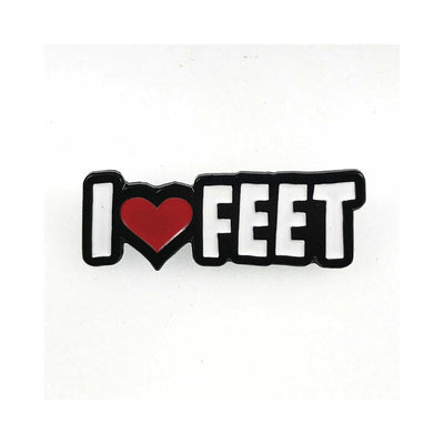 Geeky & Kinky I Heart Feet Enamel Pin