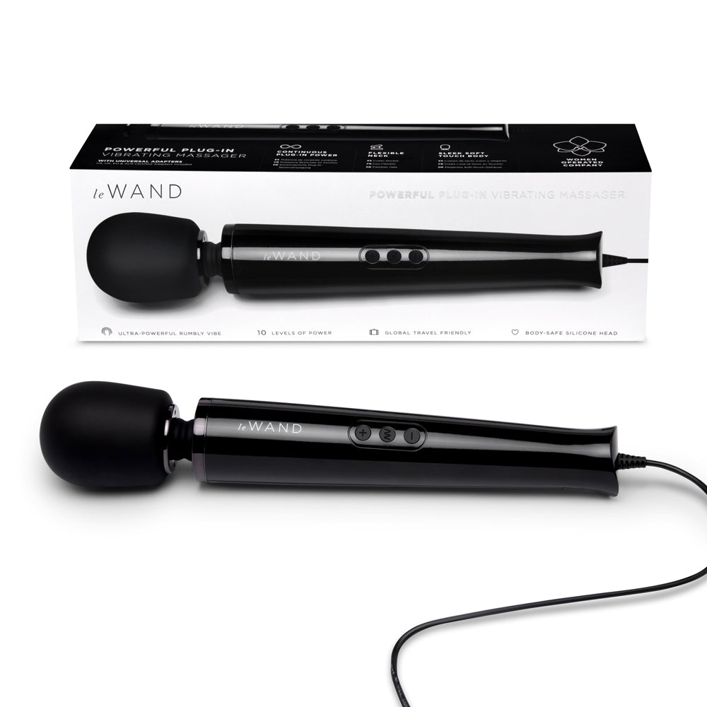 Le Wand Plug-In Vibrating Massager Black