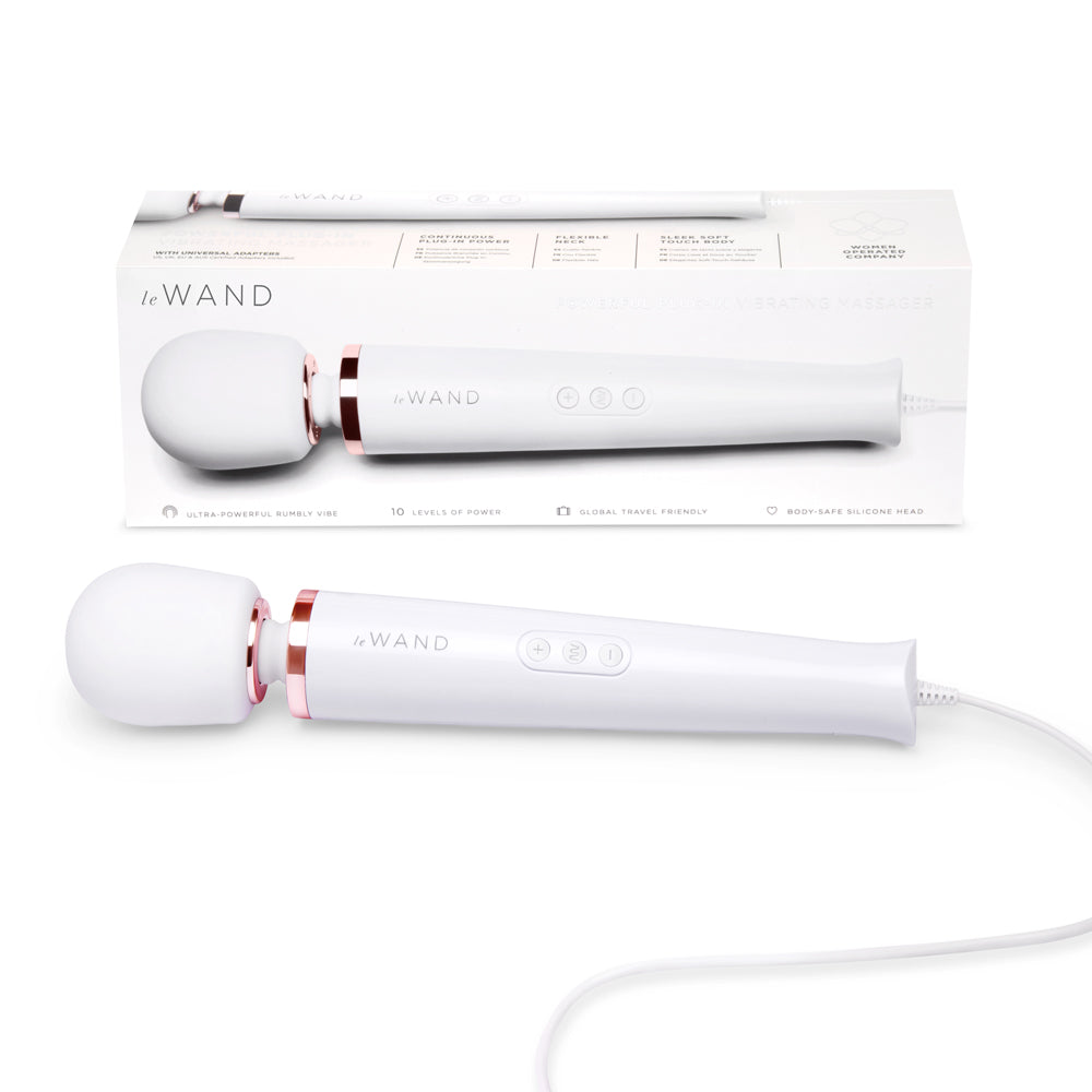 Le Wand Plug-In Vibrating Massager White