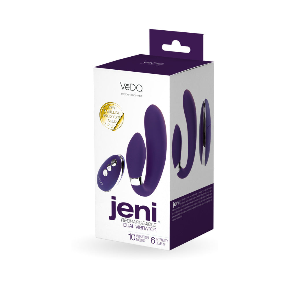 VeDO Jeni C-Shaped Dual Motor Vibe with Remote Purple