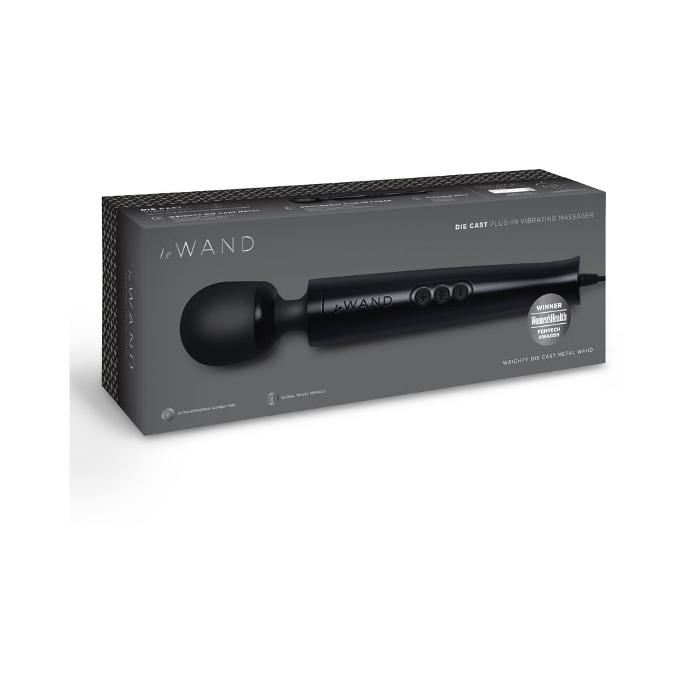 Le Wand Die Cast Plug-In Massager Black