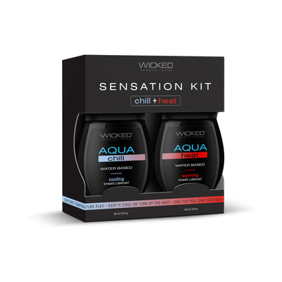 Wicked Sensual Care Sensation Kit Cooling and Warming Intimate Lubricants 1.5 oz.