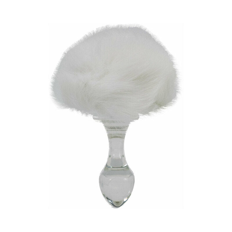 Crystal Delights Magnetic Bunny Tail Plug White