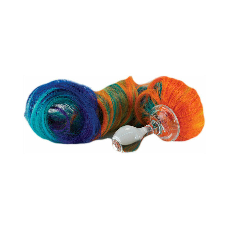 Crystal Delights Minx Pony Tail Plug Rainbow